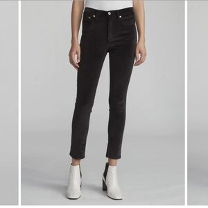 Rag & Bone - High Rise Velvet Skinny Black